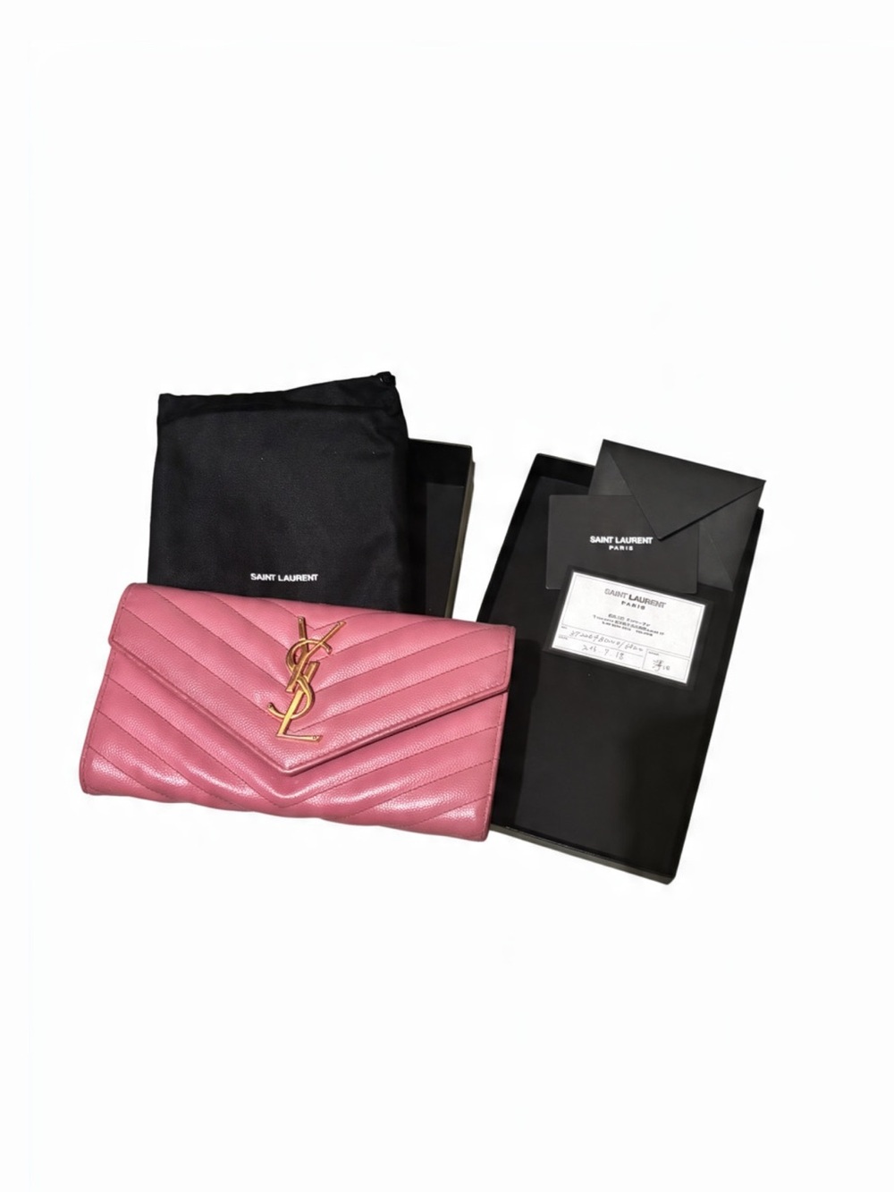 Yves Saint Laurent (YSL) Cassandre Matelassé Large Flap Wallet